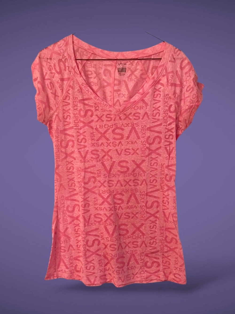 VSX Sexy Sports Women’s Workout Top Size XS Pink V Neck - Picture 1 of 5